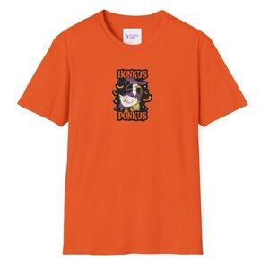 Goose Witch Honkus Ponkus Fall Orange Halloween Unisex Softstyle T-Shirt 🪿🎃🍁
